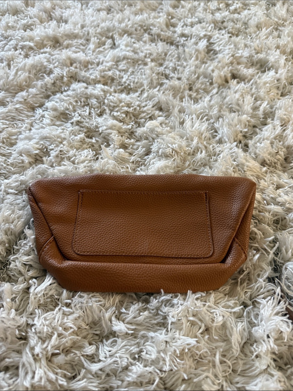 Tahari Tan Pebbled Leather Crossbody with Silver-T Logo - Picture 3 of 4